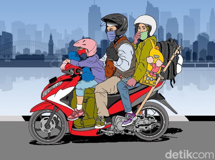 Ilustrasi mudik dan pulang kampung