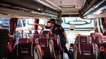 Jelang Mudik, Bus AKAP di Palembang Diperiksa Kelaikannya