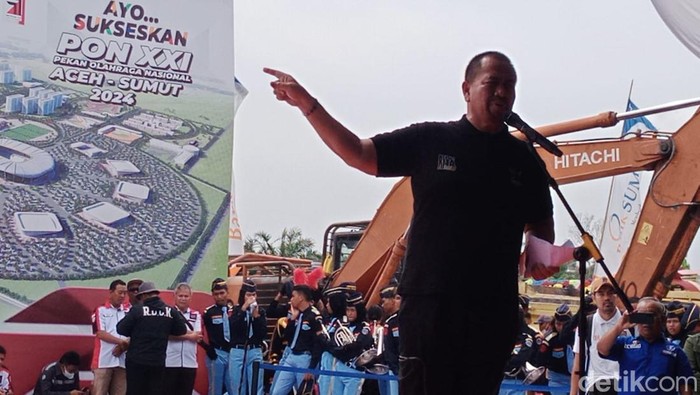 Kadispora Sumut, Baharuddin Siagian (Ahmad Arfah/detikSumut)
