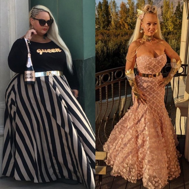 Sejak peristiwa di pesawat itu, wanita berusia 38 tahun ini  bertekad tidak ingin berat badan mengontrol dirinya dan mulai memperbaiki pola makan. Selama dua tahun dia membatasi porsi makan dengan hanya mengonsumsi 120 gram protein, 30 gram karbohidrat dan gula tak lebih dari 20 gram per hari. Kayla juga memperbanyak minum ai putih. Foto: Instagram/@wls_barbie