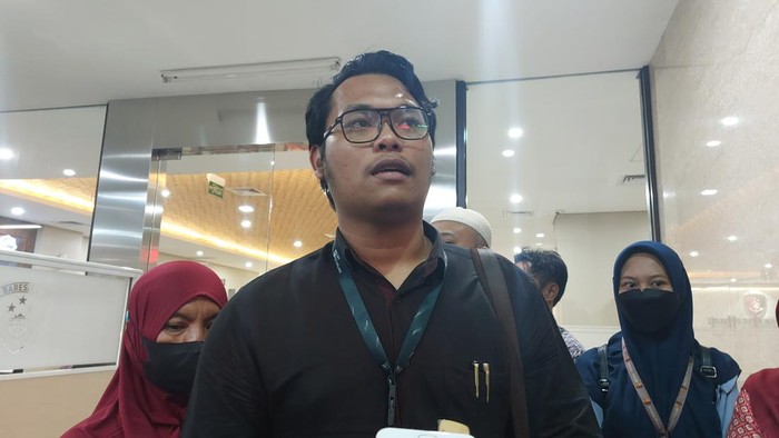 Koordinator LBH Pos Malang Daniel Siagian di Bareskrim Polri.