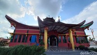 Megahnya Masjid Cheng Hoo Jambi. Masjid ini pun kini dijuluki rumah untuk para mualaf.  (Dimas Sanjaya/detikSumut)