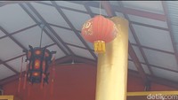 Lampion dan lentara di Masjid Muhammad Cheng Hoo Jambi (Dimas Sanjaya/detikSumut)