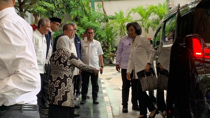 Menteri Keuangan Sri Mulyani Indrawati tiba di PPATK