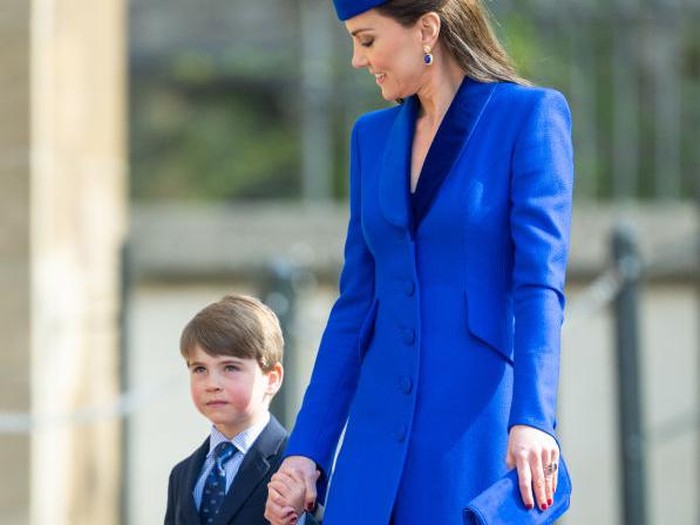 WINDSOR, UNITED KINGDOM - APRIL 09: (EMBARGOED FOR PUBLICATION IN UK NEWSPAPERS UNTIL 24 HOURS AFTER CREATE DATE AND TIME) Catherine, Princess of Wales attends the traditional Easter Sunday Mattins Service at St Georges Chapel, Windsor Castle on April 9, 2023 in Windsor, England. (Photo by Max Mumby/Indigo/Getty Images)
