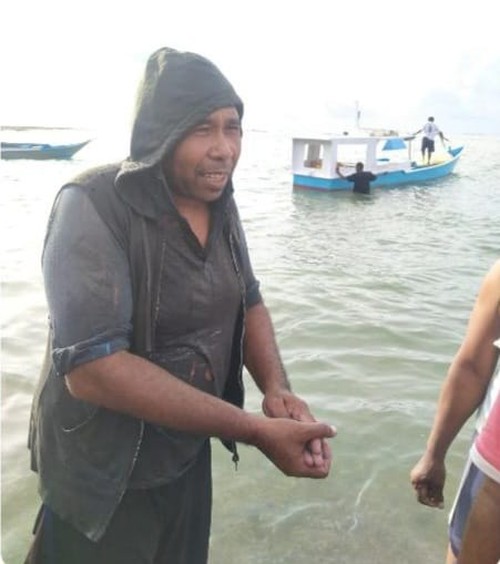 Ali Kasyim alias Topan (41) selamat setelah terombang-ambing di tengah laut.