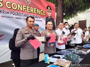 Dua Bandit Jalanan Surabaya 11 TKP Keok, Bawa Sajam Tega Lukai Korban