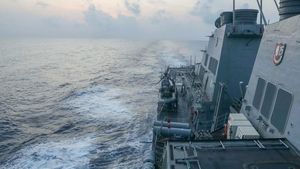 Potret Kapal Perang AS yang Berlayar di Laut China Selatan