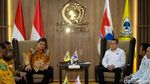 Usai Prabowo, Hary Tanoe Sowan ke Airlangga di Markas Golkar