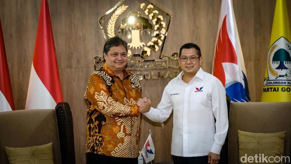 Usai Prabowo, Hary Tanoe Sowan ke Airlangga di Markas Golkar