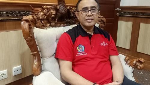 Wali Kota Denpasar I Gusti Ngurah Jaya Negara di Kantor Wali Kota Denpasar, Senin (10/4/2023).