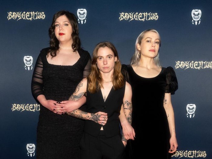 Julien Baker, , Lucy Dacus and Phoebe Bridgers at boygenius the film held at El Rey Theatre on March 30, 2023 in Los Angeles, California. (Photo by Christopher Polk/Penske Media via Getty Images)