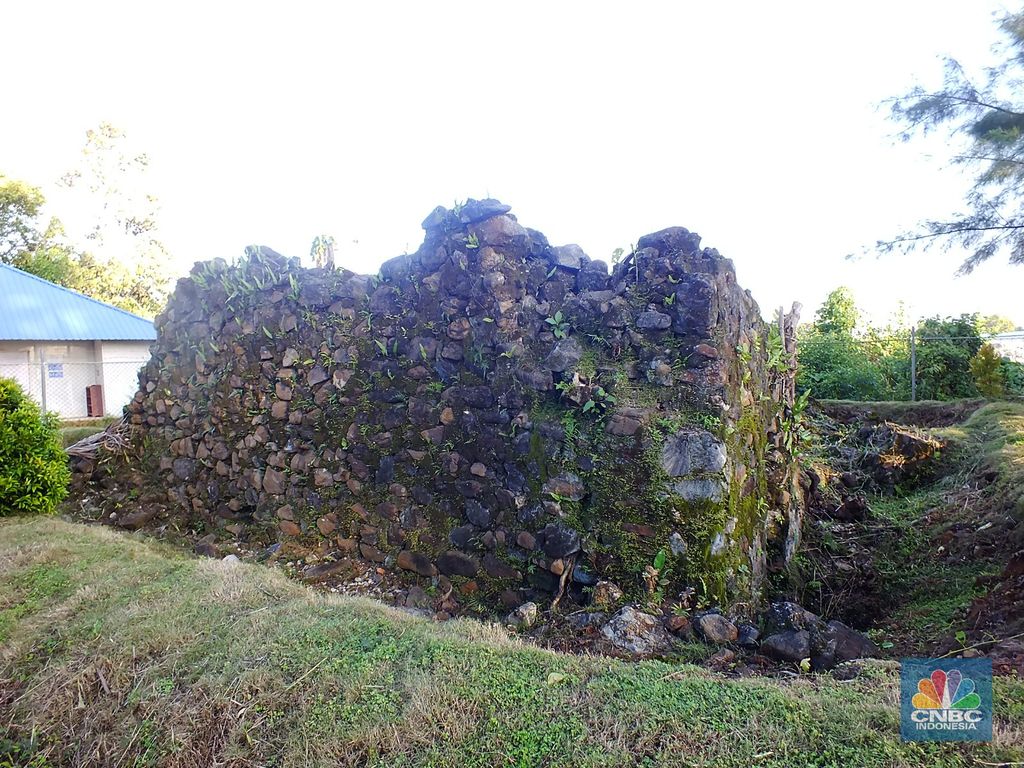 Benteng Belanda di Pulau Obi. (CNBC Indonesia/Suhendra)