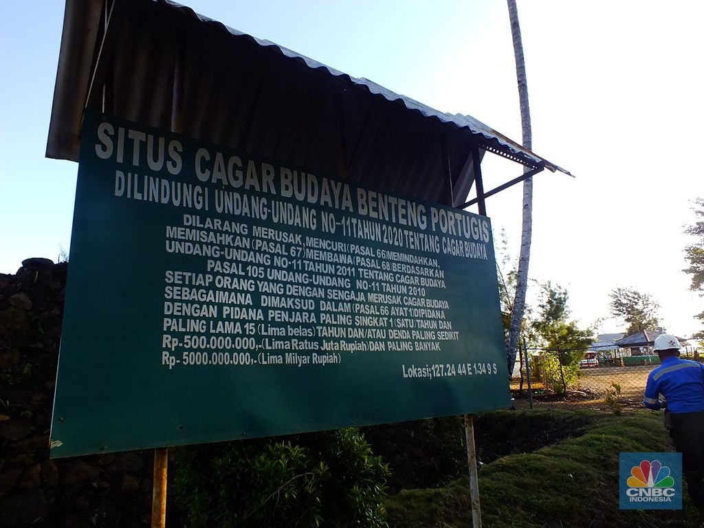 Benteng Belanda di Pulau Obi. (CNBC Indonesia/Suhendra)
