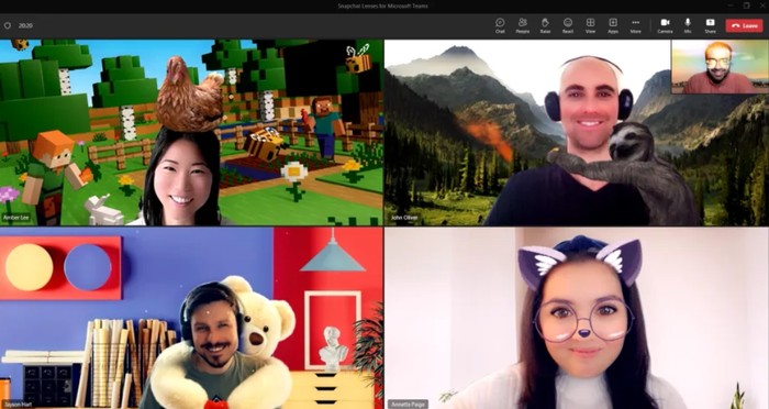 Fitur Lensa Snap di Microsoft Teams