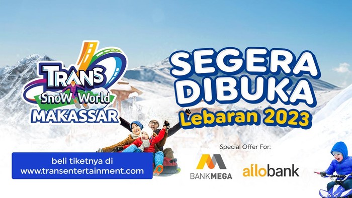 Warga Makassar mana nih suaranya? Udah siap seru-seruan main salju di Trans Snow World Makassar saat lebaran nanti belum nih? Jangan sampai kamu sia-siakan kesempatan untuk datang ke launching Trans Snow World Makassar ya karena akan ada banyak keseruan di sana!