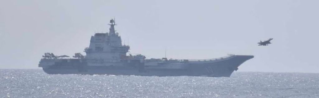 A jet fighter takes off from China's Shandong aircraft carrier, south of Okinawa prefecture, Japan, in this handout released by the Joint Staff Office of the Defense Ministry of Japan April 10, 2023. Joint Staff Office of the Defense Ministry of Japan/HANDOUT via REUTERS