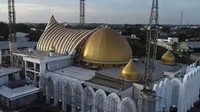 Masjid Darussalam dirancang oleh arsitek dari Bandung. Masjid Darussalam memiliki keunikan pada bagian kubah yang membentuk mirip tanduk (Foto: Dok. Masjid Darussalam)
