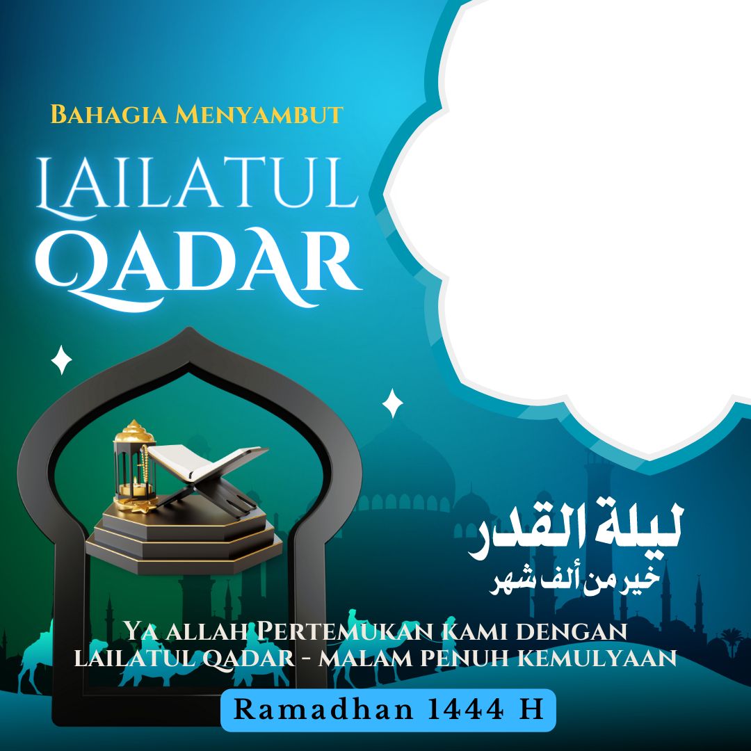 Malam Lailatul Qadar disebut 'Malam Seribu Bulan'. Twibbon Lailatul Qadar 2023 bisa digunakan untuk memperingati datangnya malam Lailatul Qadar saat Ramadan.
