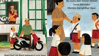 Buku bacaan anak yang disediakan juga dekat dengan budaya setempat, seperti buku Topi Jena, topi tanda berduka orang Dayak Kenyah Lepo Ke. Sambil belajar membaca, anak juga berkesempatan mempelajari hal-hal yang dekat dengan kehidupannya sehari-hari. Foto: INOVASI