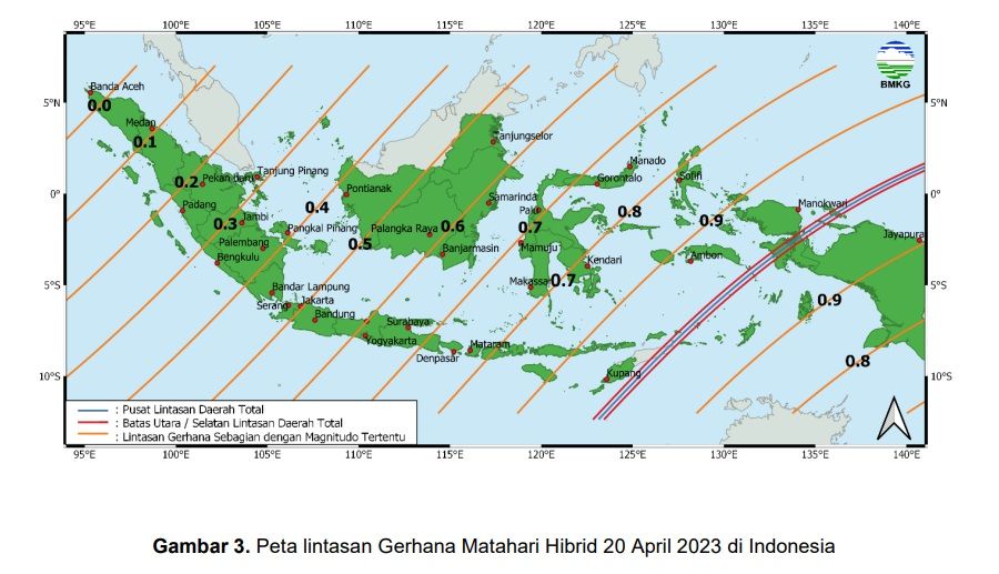 Gerhana Matahari Hibrid 20 April 2023.