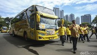 Ketua Panitia Mudik Gratis Bareng Golkar Ridwan Bae menyampaikan tujuan pemberangkatan kloter pertama ini, antara lain Sragen, Klaten, Yogyakarta, Solo, Wonogiri, Cirebon, Indramayu, dan Bengkulu.  
