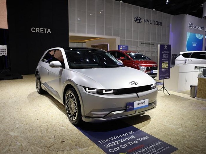 Hyundai Ioniq 5 di Gaikindo Jakarta Auto Week (GJAW) 2023.
