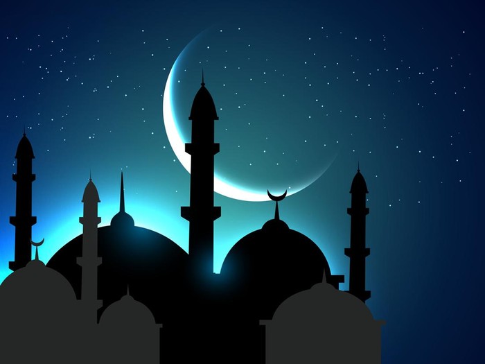 Ilustrasi malam lailatul qadar yang terletak pada akhir Ramadan.