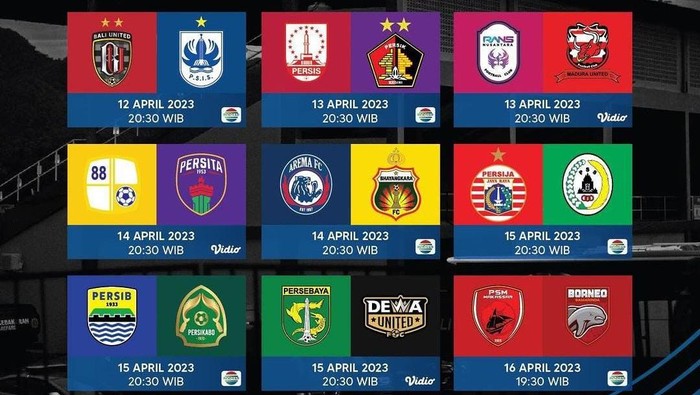 Jadwal Pertandingan Pekan Ke-34 Liga 1 musim 2022/2023.