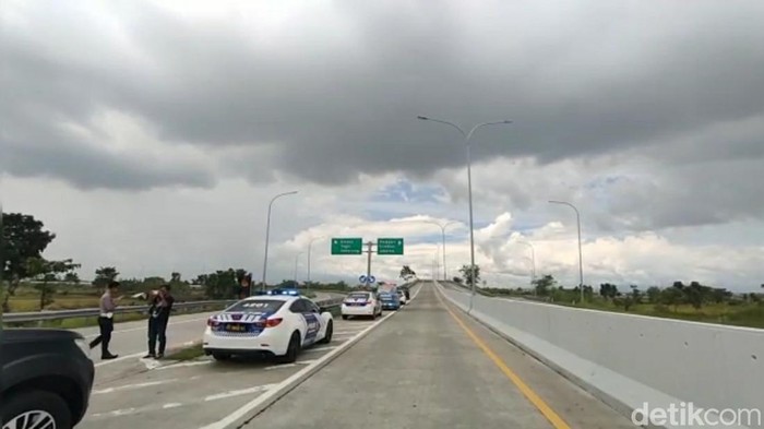 Jalan tol Pejagan Pemalang di Kabupaten Brebes, Jawa Tengah, Rabu (12/4/2023).