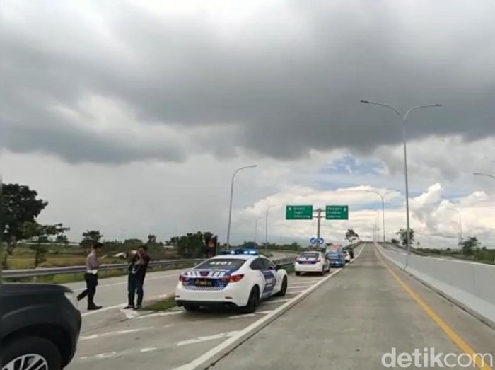 Jalan tol Pejagan Pemalang di Kabupaten Brebes, Jawa Tengah, Rabu (12/4/2023).