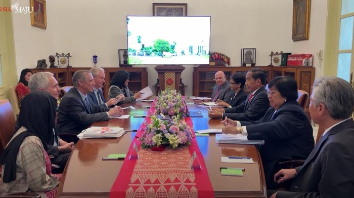 Jokowi Bertemu Anggota Kongres AS (Screenshot YouTube Setpres)