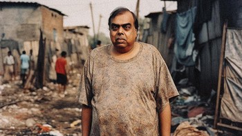 Pengusaha miliarder India Mukesh Ambani, 65, dan pewaris kekayaan Reliance Industries, yang kekayaan bersihnya 84,2 miliar USD, menurut Forbes, terlihat mengenakan T-shirt kebesaran dan celana biru yang kotor, berdiri di samping tempat pembuangan sampah Foto: https://www.instagram.com/withgokul/
