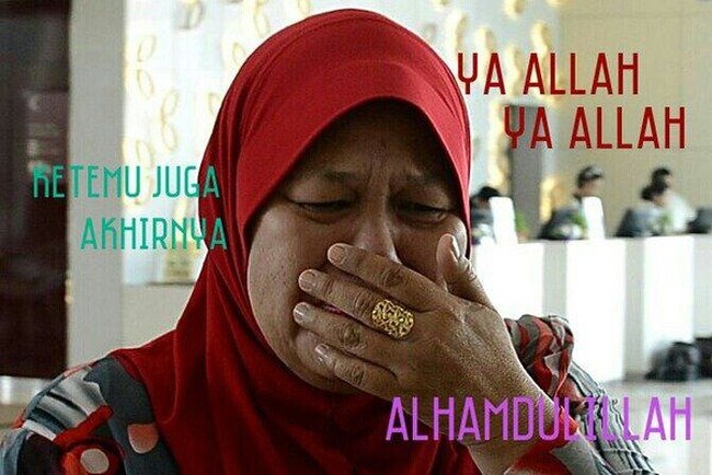 Ekspresi emak saat Tupperware miliknya ketemu dan nggak jadi hilang. Saking senangnya sampai terharu pengin nangis. Foto: Instagram