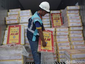 Penampakan 18.000 Ton Daging Kerbau Impor Tiba di Tanjung Priok