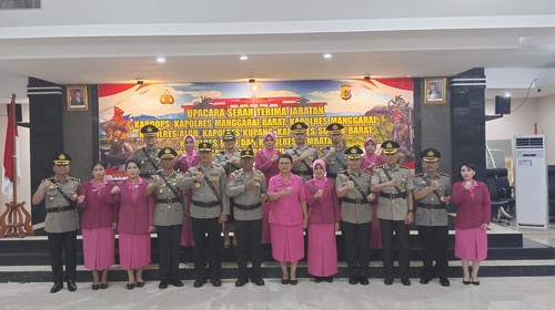 Sejumlah Kapolres di Polda NTT seusai sertijab, Rabu (12/4/2023).