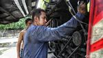 Bus di Terminal Pulogebang Dipoles Demi Mudik Nyaman