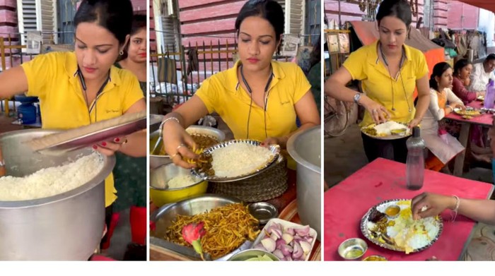 Desainer Cantik Ini Alih Profesi Jualan Makanan Kaki Lima