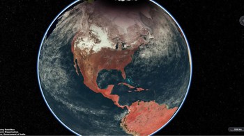 ISRO menjelaskan setiap Mosaik dengan resolusi spasial 1 km menggabungkan 2.939 gambar yang diambil antara 1 dan 15 Februari 2023. Tim harus memproses 300 GB data untuk menampilkan Bumi dalam warna yang tidak biasa ini.  Foto: ISRO