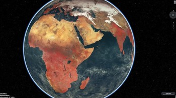 Nah bagaimana tampilan tak biasa Bumi ini? Mengingatkan pada planet Mars ya? Foto: ISRO