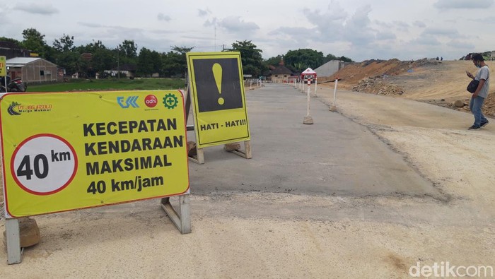 Kondisi jalan tol Jogja-Solo di Boyolali yang akan digunakan untuk fungsional arus mudik Lebaran 2023.
