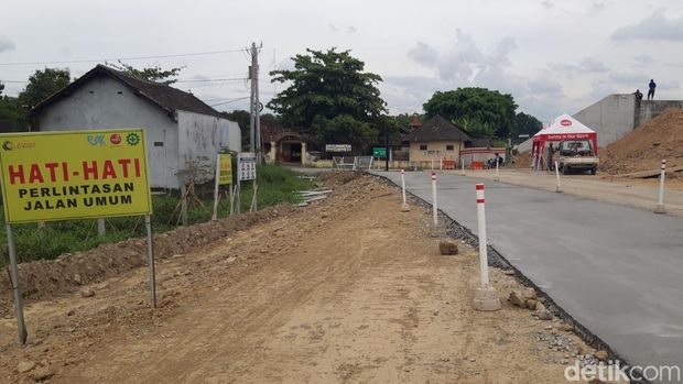 Kondisi jalan tol Jogja-Solo di Boyolali yang akan digunakan untuk fungsional arus mudik Lebaran 2023.