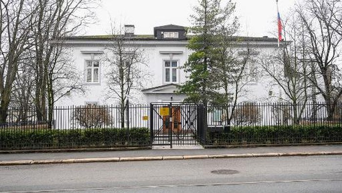 Kedubes Rusia di Oslo (AFP/Annika Byrde)