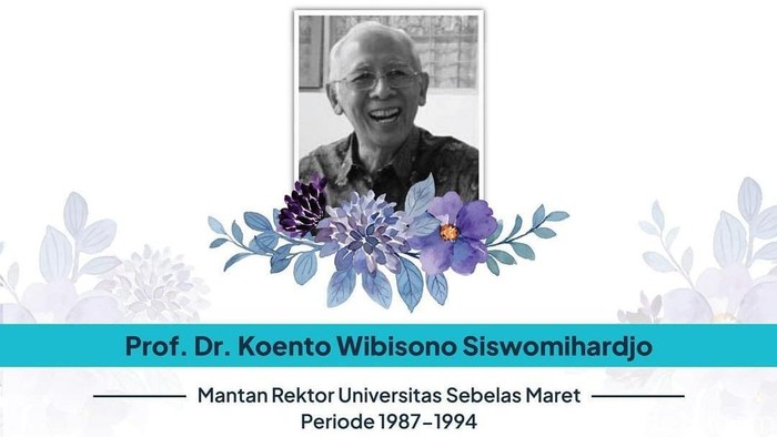 Mantan Rektor UNS Prof Koento Wibisono.