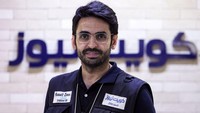 Kuwait News services managing partner Abdullah Boftain poses for a photo at their offices in Kuwait City on April 10, 2023. - The Kuwaiti media outlet has unveiled a virtual news presenter generated using artificial intelligence, with plans for it to read online bulletins. 