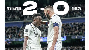 Real Madrid kembali menunjukkan keperkasaannya kala melawan tim asal Inggris. Foto: Twitter