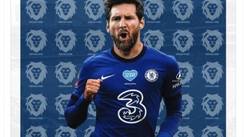 Untuk comeback di leg dua, Chelsea mungkin perlu Lionel Messi. Foto: Twitter