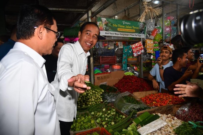 Muhamad Mardiono dan Jokowi Cek Ketersediaan Bahan Pangan Jelang Lebaran