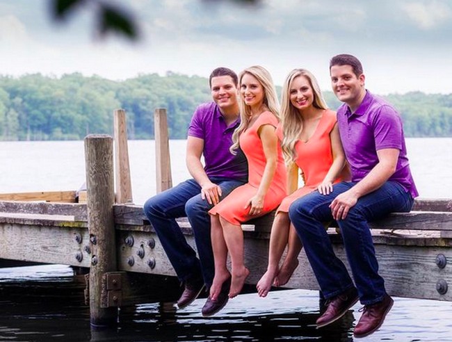 Setelah resmi menjadi suami-istri, pasangan suami-istri kembar ini lantas menjalani pernikahan yang disebut quaternary marriage. Hanya ada 300 quaternary marriage yang diketahui dalam sejarah dunia, kata Briana kepada NBC News tahun lalu. (Foto: Instagram/@salyerstwins)