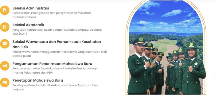 Penerimaan politeknik Kementan